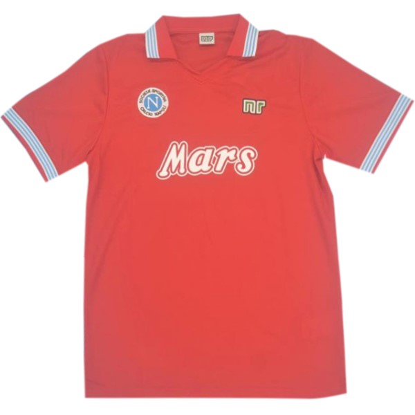 Ausweichtrikot Thailand Napoli Retro 1988 1989 Rote Günstige Fußballtrikots